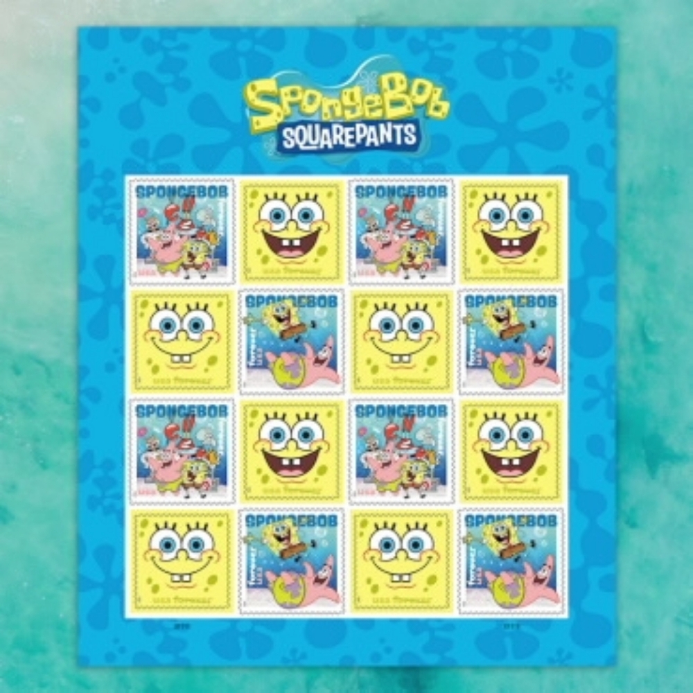 80 SpongeBob SquarePants Forever Postage Stamps USPS Wedding‎ Party Invites
